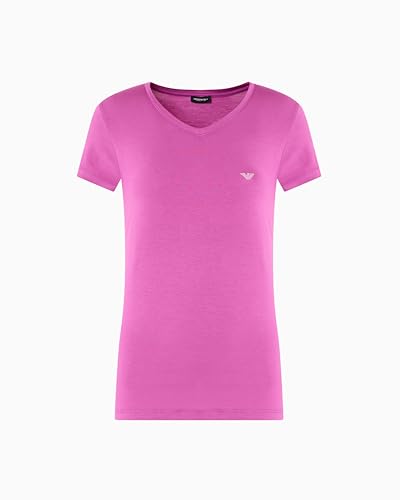EMPORIO ARMANI Damen S/Sleeve V Neck T-Shirt, Bouganville, XS von EMPORIO ARMANI
