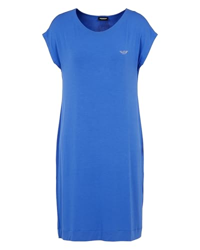 EMPORIO ARMANI Damen Short Dressing Gown Nachthemd, Lapislazzuli, XL von EMPORIO ARMANI