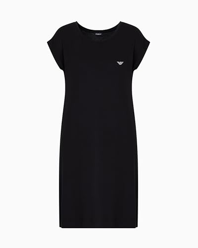 EMPORIO ARMANI Damen Short Dressing Gown Nachthemd, Schwarz, XS von EMPORIO ARMANI