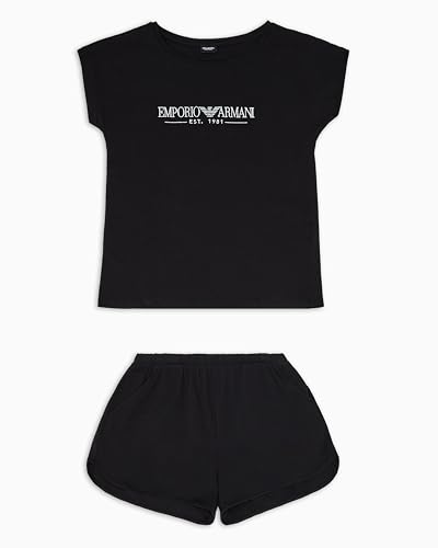 EMPORIO ARMANI Damen Short Pajamas Set Pyjamaset, Schwarz, S von EMPORIO ARMANI