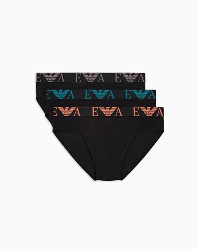 EMPORIO ARMANI Herren 3-Pack Brief Boxershorts, Black/Black/Black, M EMPORIO ARMANI Herren 3-Pack Brief Boxershorts, Black/Black/Black, M von EMPORIO ARMANI