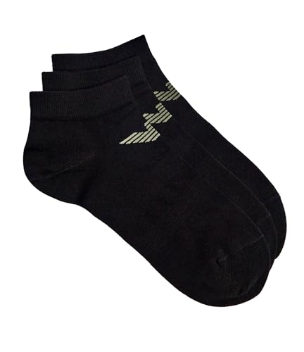 EMPORIO ARMANI Herren 3-Pack Inside Socken, Schwarz/Schwarz/Schwarz, L/XL von EMPORIO ARMANI