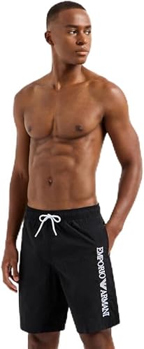 EMPORIO ARMANI Herren Bermuda Boardshorts, Schwarz, M von EMPORIO ARMANI