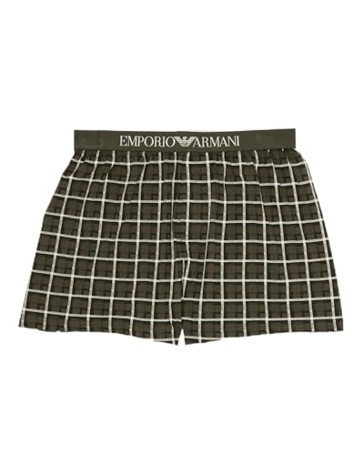 EMPORIO ARMANI Herren Boxer Boxershorts, Check VETIVER, M von EMPORIO ARMANI