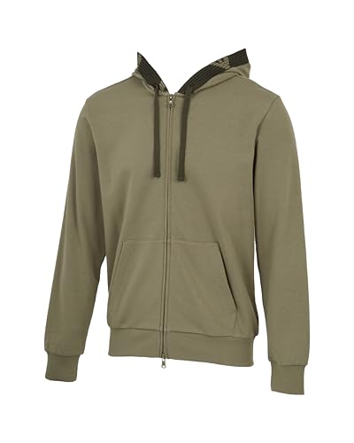 Emporio Armani Herren Hoodie Zip Sweatshirt, Vetiver, XL von Emporio Armani
