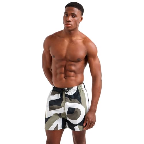 EMPORIO ARMANI Herren MID Boxer Badehose, Big EA Black/CLIM, XXL von EMPORIO ARMANI