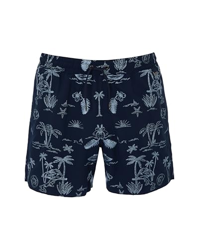EMPORIO ARMANI Herren MID Boxer Badehose, Blue Mix Fantasy, XL von EMPORIO ARMANI