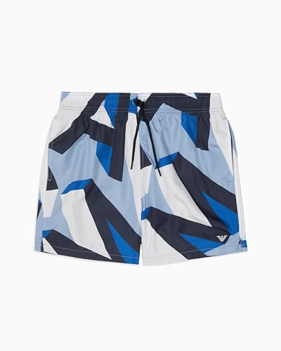 EMPORIO ARMANI Herren Mid Boxer Badehose, Big Ea Ashley/Ultram, M von EMPORIO ARMANI