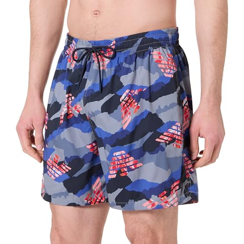 EMPORIO ARMANI Herren Mid Boxer Badehose, Camu Blue/Eagles, L von Emporio Armani