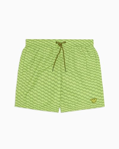 EMPORIO ARMANI Herren Mid Boxer Badehose, Lime Punch/Guacamole, M von EMPORIO ARMANI