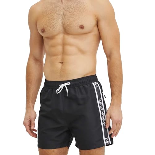 EMPORIO ARMANI Herren Mid Boxer Badehose, Schwarz, M von EMPORIO ARMANI