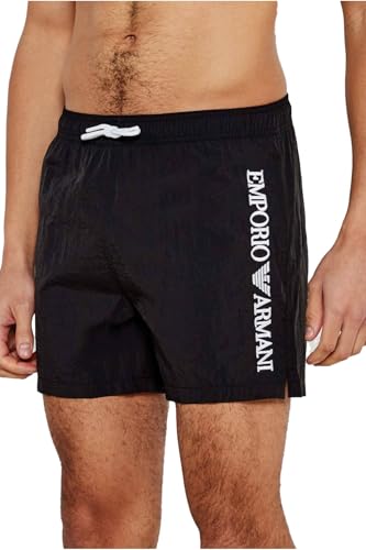 EMPORIO ARMANI Herren Mid Boxer Badehose, Schwarz, S 7-9 von EMPORIO ARMANI
