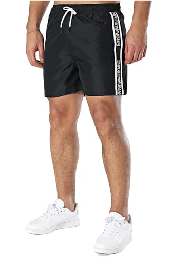 EMPORIO ARMANI Herren Mid Boxer Badehose, Schwarz, XXL von EMPORIO ARMANI
