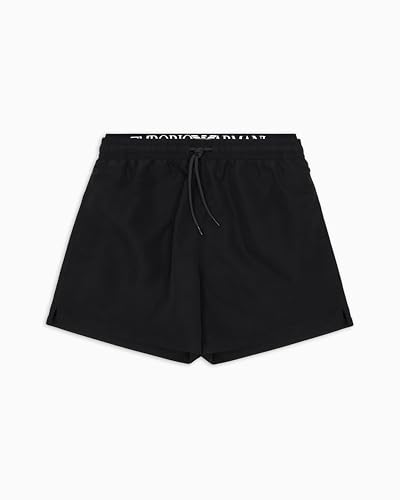 EMPORIO ARMANI Herren Mid Boxer Badehose, schwarz/weiß, Verschiedene Größen von EMPORIO ARMANI