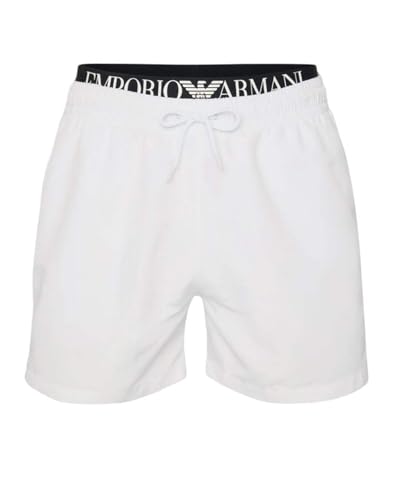 EMPORIO ARMANI Herren Mid Boxer Badehose, weiß, Verschiedene Größen von EMPORIO ARMANI