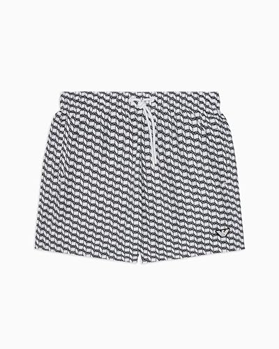 EMPORIO ARMANI Herren Mid Boxer Badehose, weiß/schwarz, Verschiedene Größen von EMPORIO ARMANI