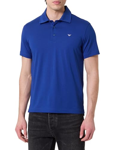 Emporio Armani Herren Essential Polo Beachwear Polohemd, Sodalite Blue 571, Medium von Emporio Armani