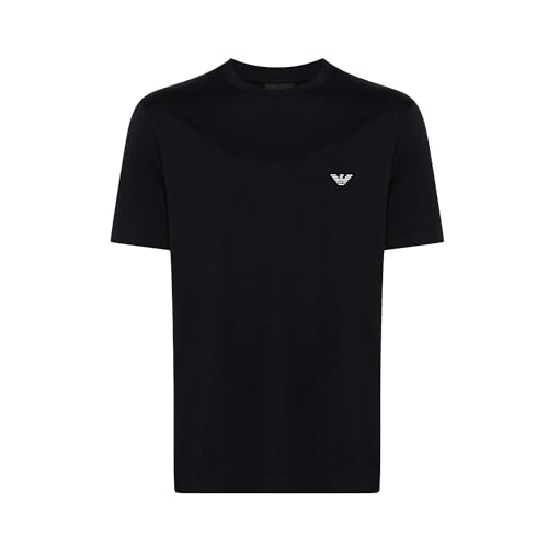 EMPORIO ARMANI Herren Round-Neck T-Shirt, Schwarz, M von EMPORIO ARMANI