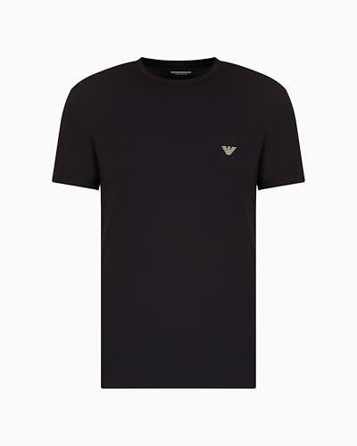 EMPORIO ARMANI Herren S/Sleeve T-Shirt, Black, S von EMPORIO ARMANI