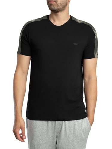 EMPORIO ARMANI Herren S/Sleeve T-Shirt, Schwarz, L von EMPORIO ARMANI