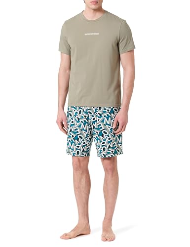 EMPORIO ARMANI Herren Short Pajamas Pyjamaset, Vetive/Pr.ea Harbor, M von EMPORIO ARMANI