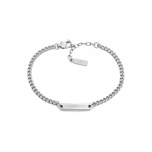 EMPORIO ARMANI Herren Silber-Ton Edelstahl Armband, EGS3189040 von EMPORIO ARMANI