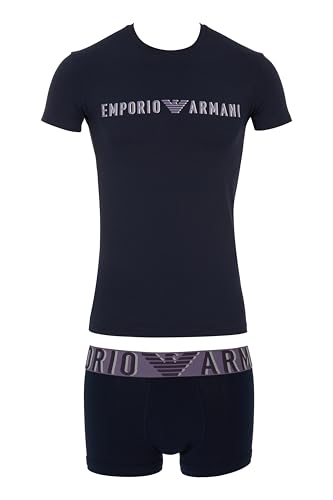 EMPORIO ARMANI Herren Trunk Set T-Shirt, Armani Blu, XXL von EMPORIO ARMANI