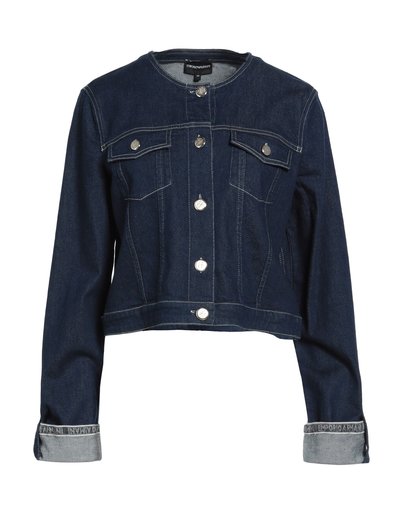 EMPORIO ARMANI Jeansjacke/-mantel Damen Blau von EMPORIO ARMANI