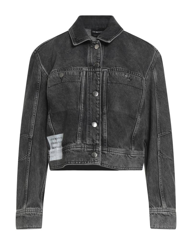 EMPORIO ARMANI Jeansjacke/-mantel Damen Schwarz von EMPORIO ARMANI