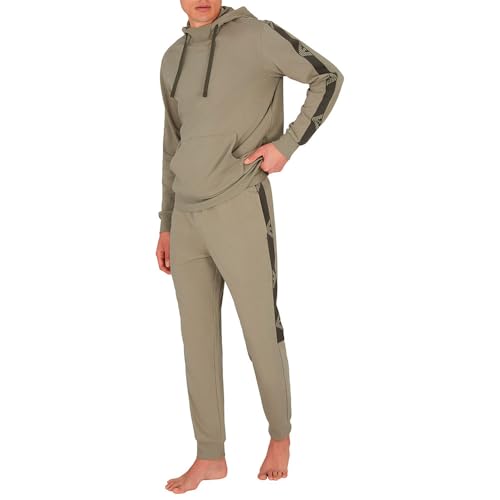 EMPORIO ARMANI Man Basic Frottee-Hose mit Bündchen, Braun, Größe M, Vetiver, M von EMPORIO ARMANI