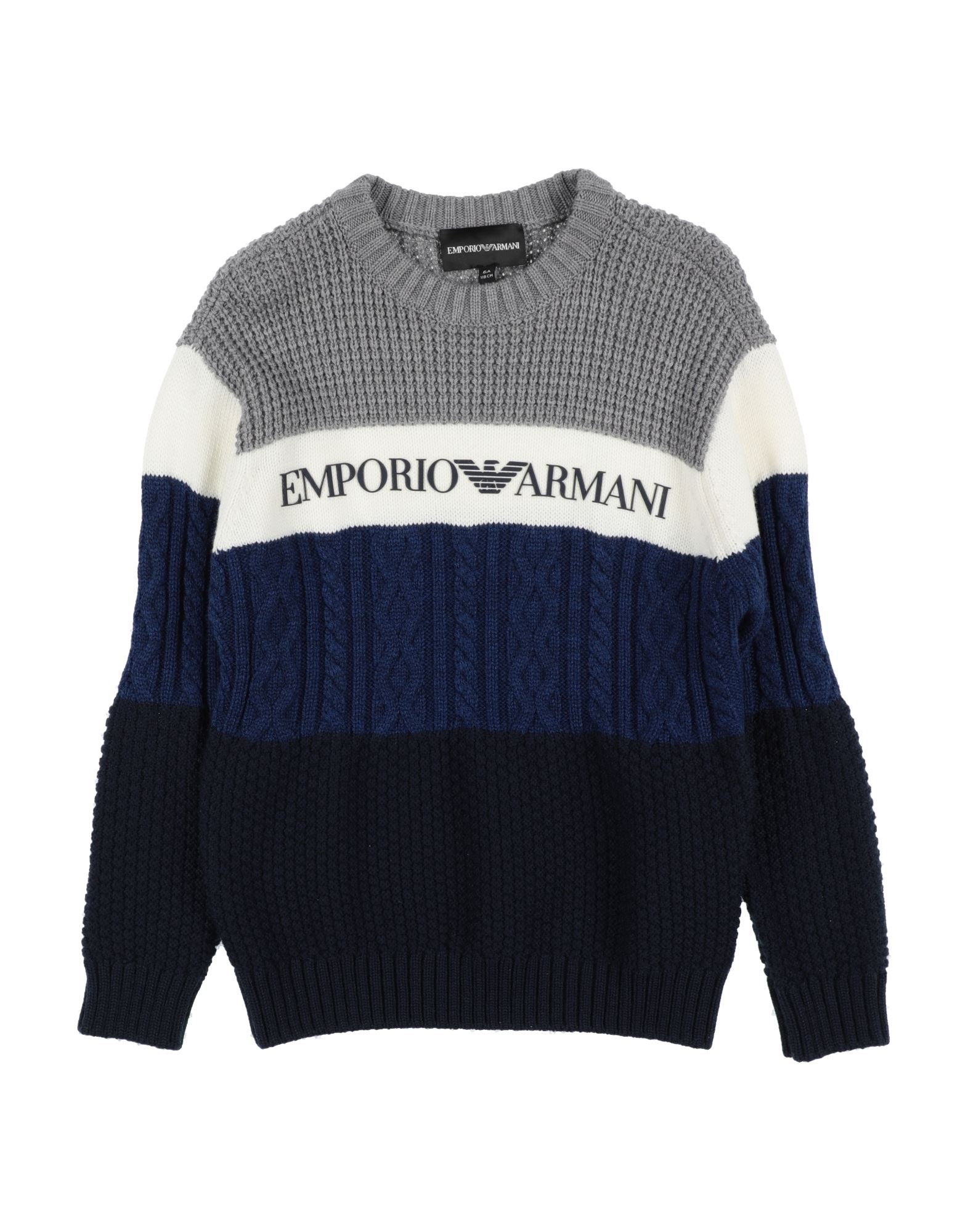 EMPORIO ARMANI Pullover Kinder Grau von EMPORIO ARMANI