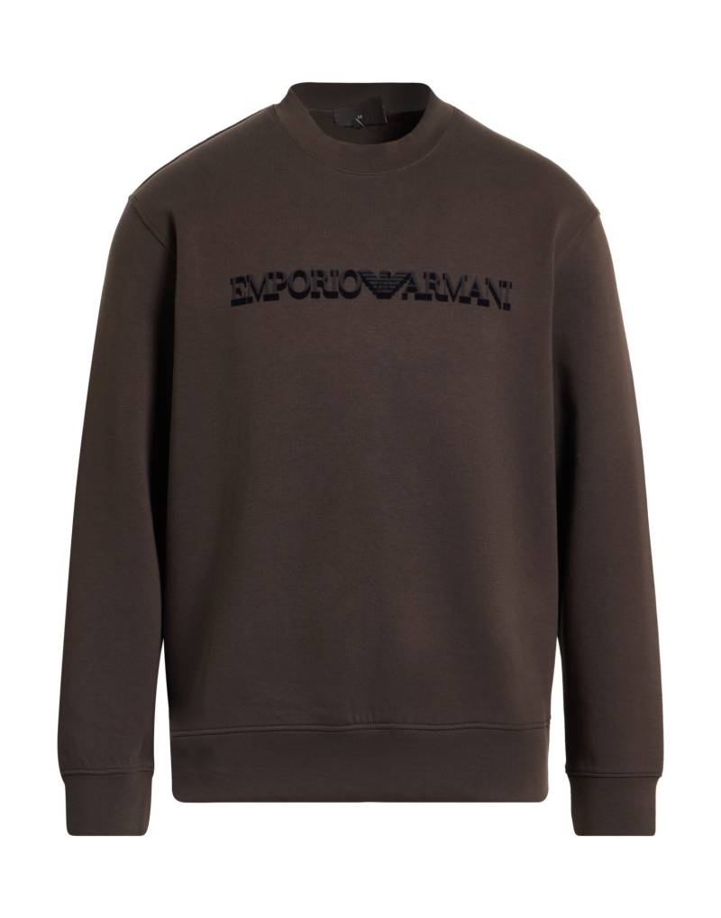 EMPORIO ARMANI Sweatshirt Herren Dunkelbraun von EMPORIO ARMANI