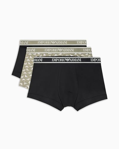 Emporio Armani Herren 3 Packungsstämme, Black/Tofu/Black, S von EMPORIO ARMANI