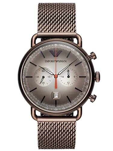 Emporio Armani Herren Chronograph Quarz Uhr mit Edelstahl Armband AR11169 von EMPORIO ARMANI