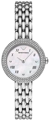 Emporio Armani Uhr für Damen , Zweizeiger Uhrwerk, 30mm Silbernes Edelstahlgehäuse mit Edelstahlarmband, AR11354 Emporio Armani Uhr für Damen , Zweizeiger Uhrwerk, 30mm Silbernes Edelstahlgehäuse mit Edelstahlarmband, AR11354 von EMPORIO ARMANI