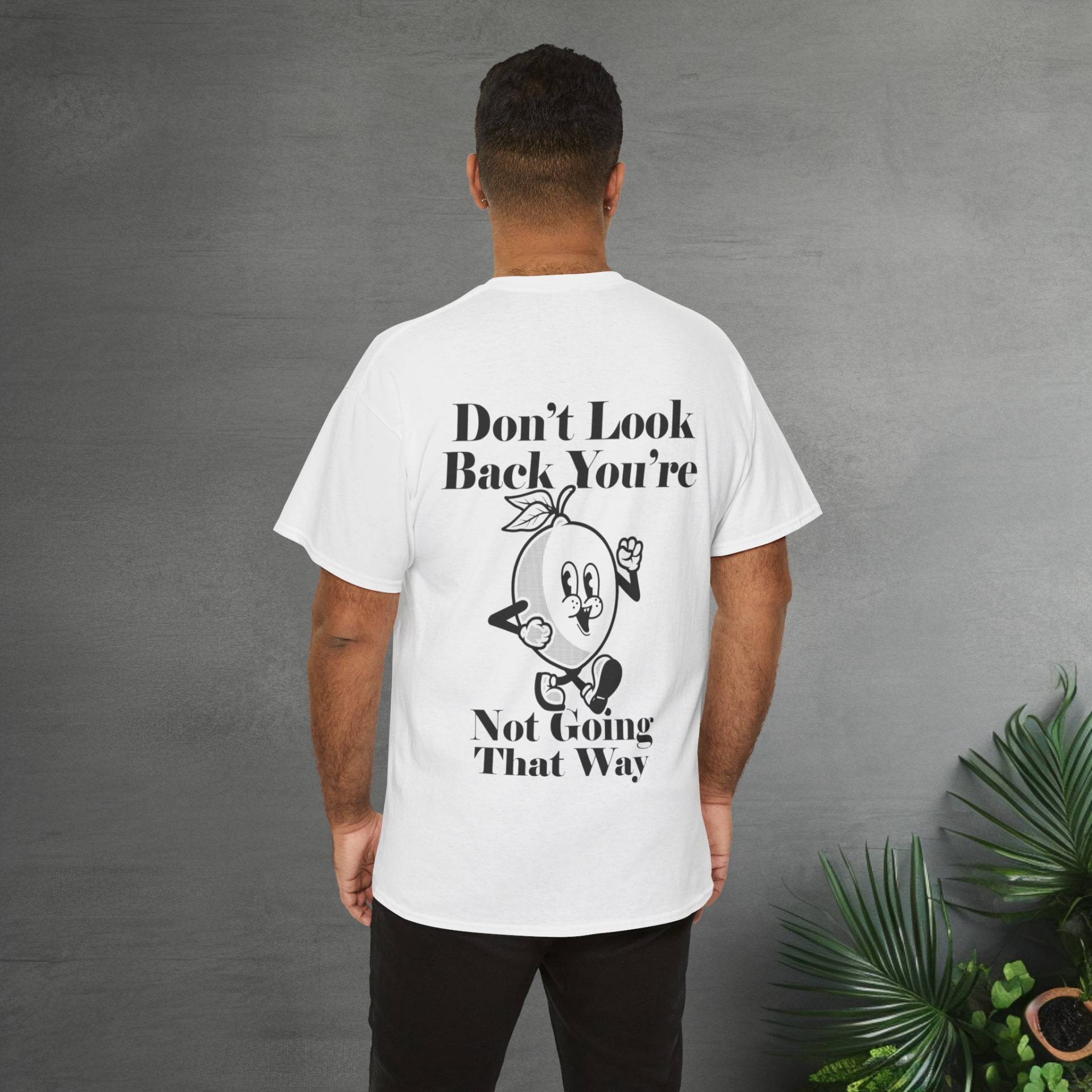 Don't Look Back You're Not Going That Way Cartoon Mascot Character T-Shirt Backprint Shirt Unisex Retro With Graphic Design Don't Look Back You're Not Going That Way Cartoon Mascot Character T-Shirt Backprint Shirt Unisex Retro With Graphic Design von EMPOWERMENTUG