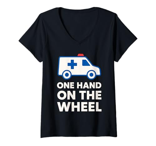 Damen EMT Rettungssanitäter Ersthelfer EMT Life Emergency Medical T-Shirt mit V-Ausschnitt Damen EMT Rettungssanitäter Ersthelfer EMT Life Emergency Medical T-Shirt mit V-Ausschnitt von EMS Pride Ambulance Crew EMT Lifestyle Save Lives