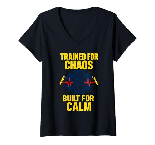 Damen EMT Rettungssanitäter Ersthelfer EMT Life Emergency Medical T-Shirt mit V-Ausschnitt Damen EMT Rettungssanitäter Ersthelfer EMT Life Emergency Medical T-Shirt mit V-Ausschnitt von EMS Pride Ambulance Crew EMT Lifestyle Save Lives