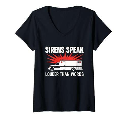 Damen EMT Rettungssanitäter Ersthelfer EMT Life Emergency Medical T-Shirt mit V-Ausschnitt Damen EMT Rettungssanitäter Ersthelfer EMT Life Emergency Medical T-Shirt mit V-Ausschnitt von EMS Pride Ambulance Crew EMT Lifestyle Save Lives