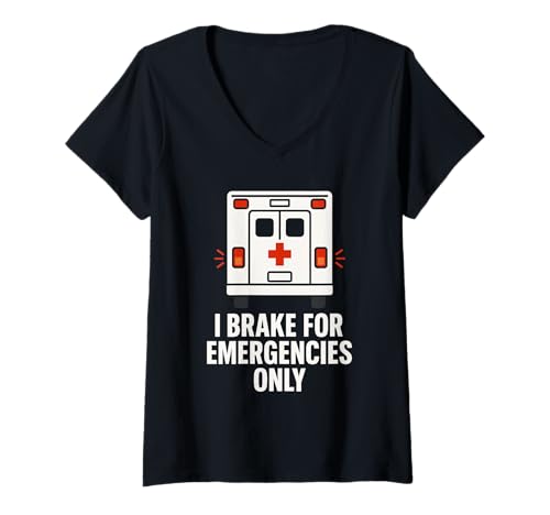 Damen EMT Rettungssanitäter Ersthelfer EMT Life Emergency Medical T-Shirt mit V-Ausschnitt Damen EMT Rettungssanitäter Ersthelfer EMT Life Emergency Medical T-Shirt mit V-Ausschnitt von EMS Pride Ambulance Crew EMT Lifestyle Save Lives