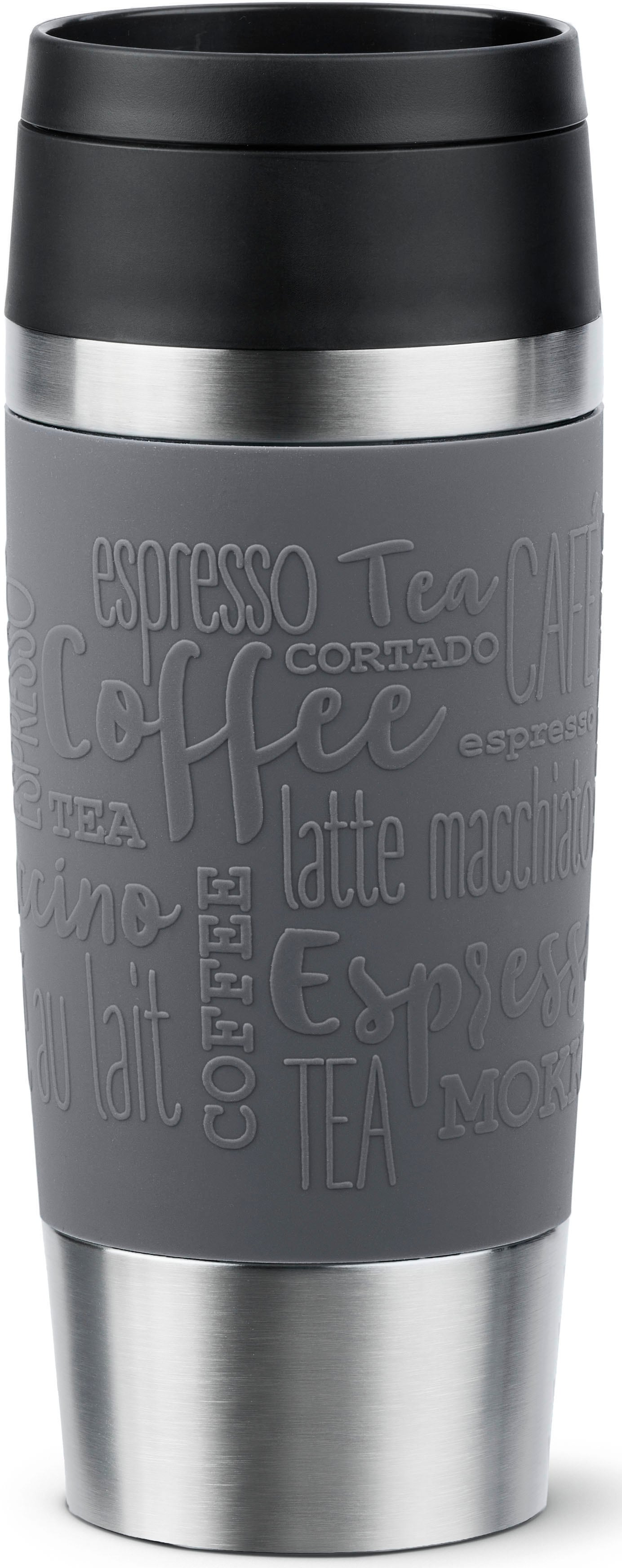 Emsa Thermobecher "Travel Mug Classic, mit 360-Trinköffnung, auslaufsicher, rutschfest" 4h heiß, 8h kalt - 360 ml / 6h heiß, 12h kalt - 500 ml, 100% dicht von EMSA