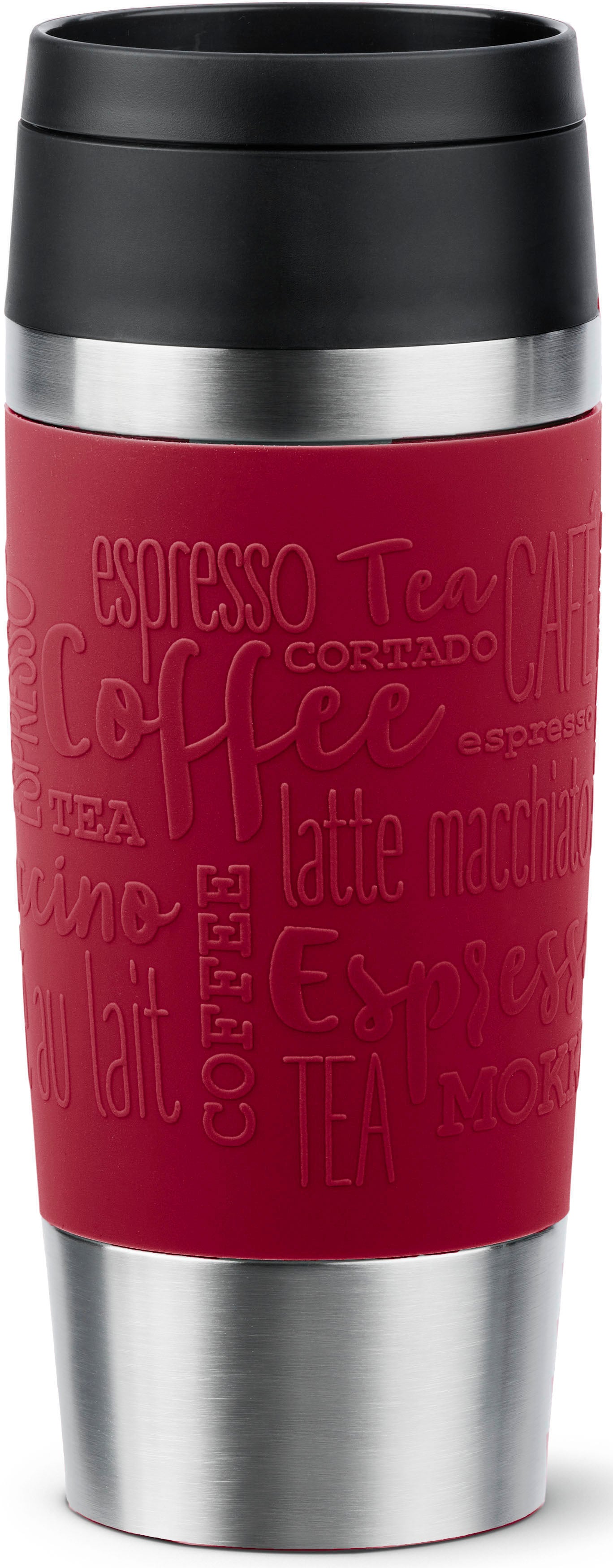 Emsa Thermobecher "Travel Mug Classic, mit 360-Trinköffnung", 4h heiß, 8h kalt - 360 ml / 6h heiß, 12h kalt - 500 ml, 100% dicht von EMSA