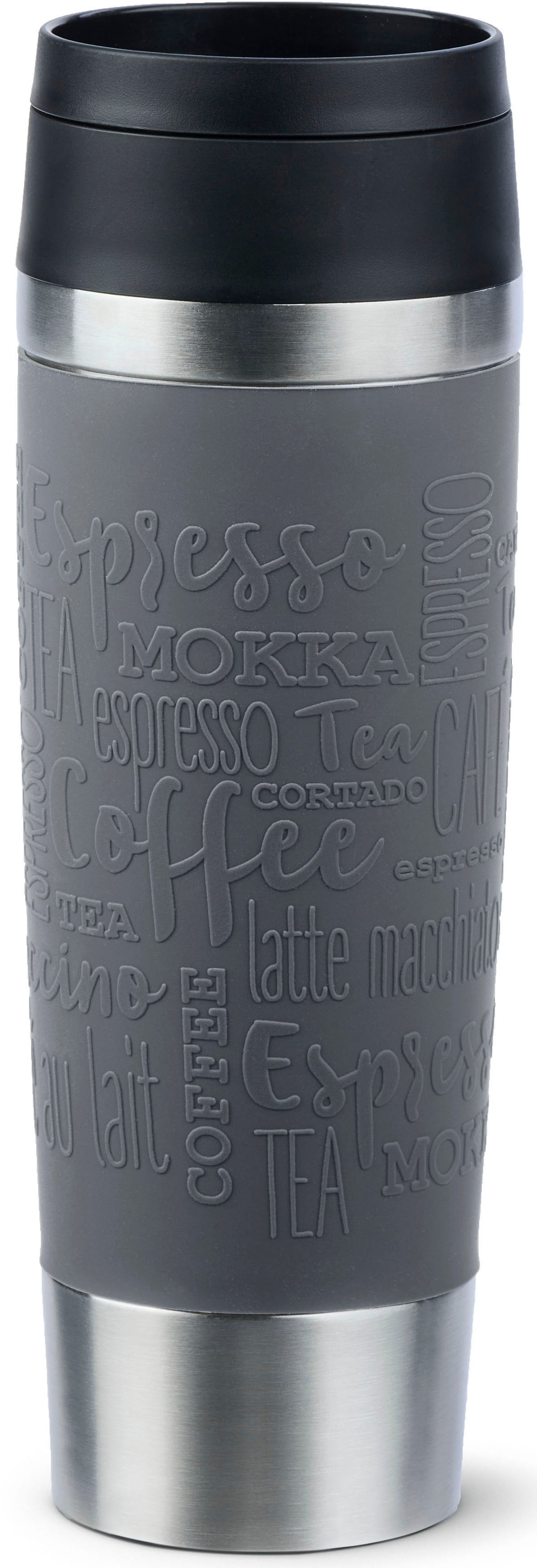 Emsa Thermobecher "Travel Mug Classic, mit 360-Trinköffnung", 4h heiß, 8h kalt - 360 ml / 6h heiß, 12h kalt - 500 ml, 100% dicht von EMSA