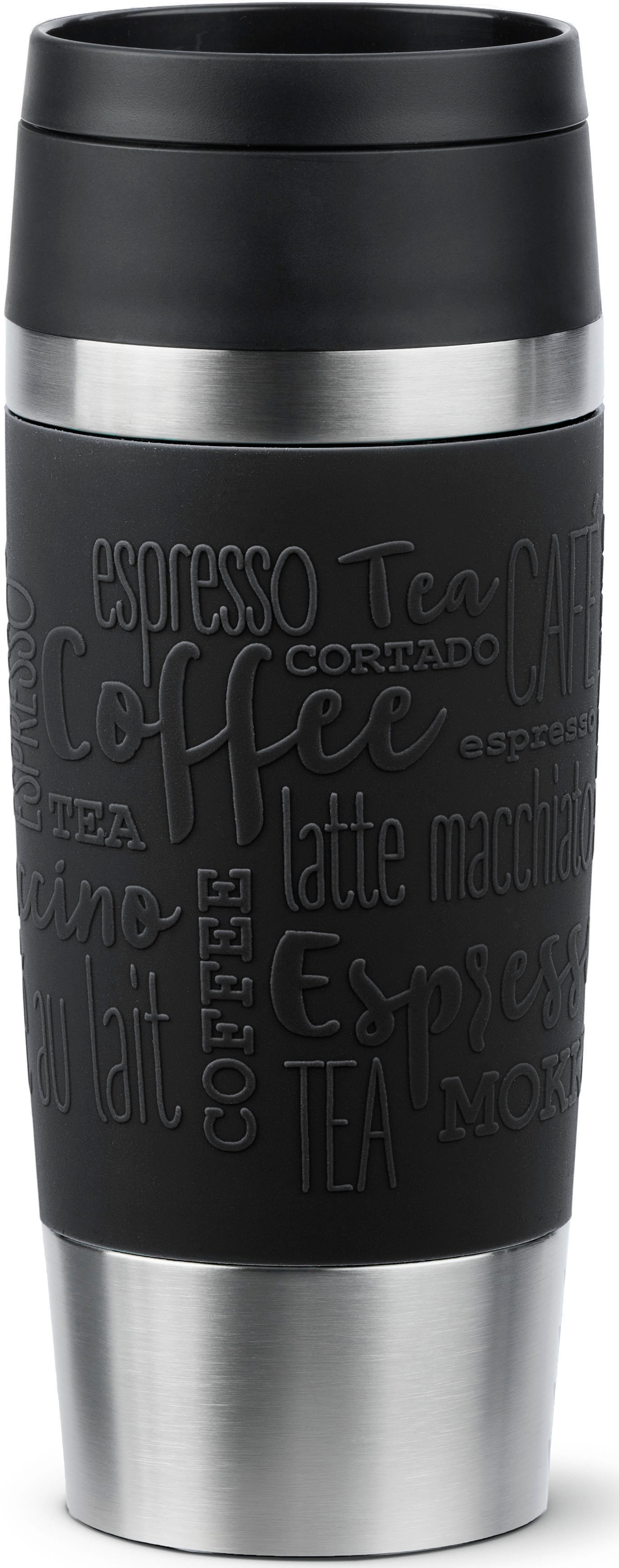 Emsa Thermobecher "Travel Mug Classic, mit 360-Trinköffnung", 4h heiß, 8h kalt - 360 ml / 6h heiß, 12h kalt - 500 ml, 100% dicht von EMSA