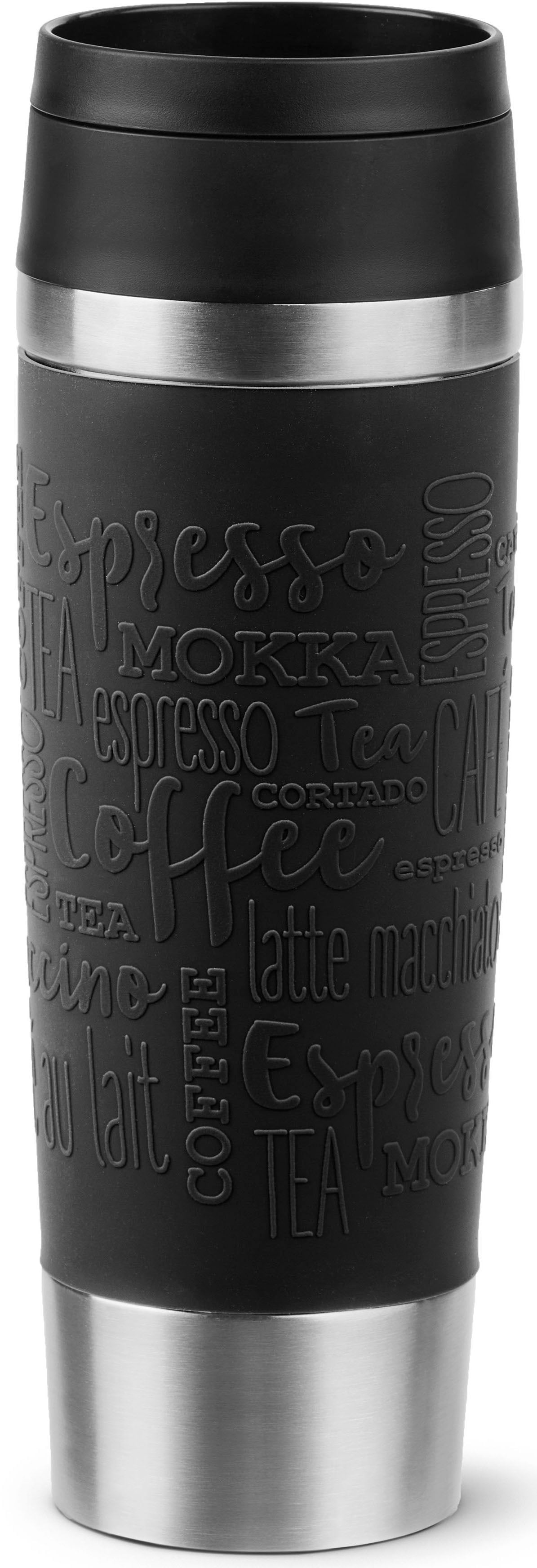 Emsa Thermobecher "Travel Mug Classic, mit 360-Trinköffnung", 4h heiß, 8h kalt - 360 ml / 6h heiß, 12h kalt - 500 ml, 100% dicht von EMSA