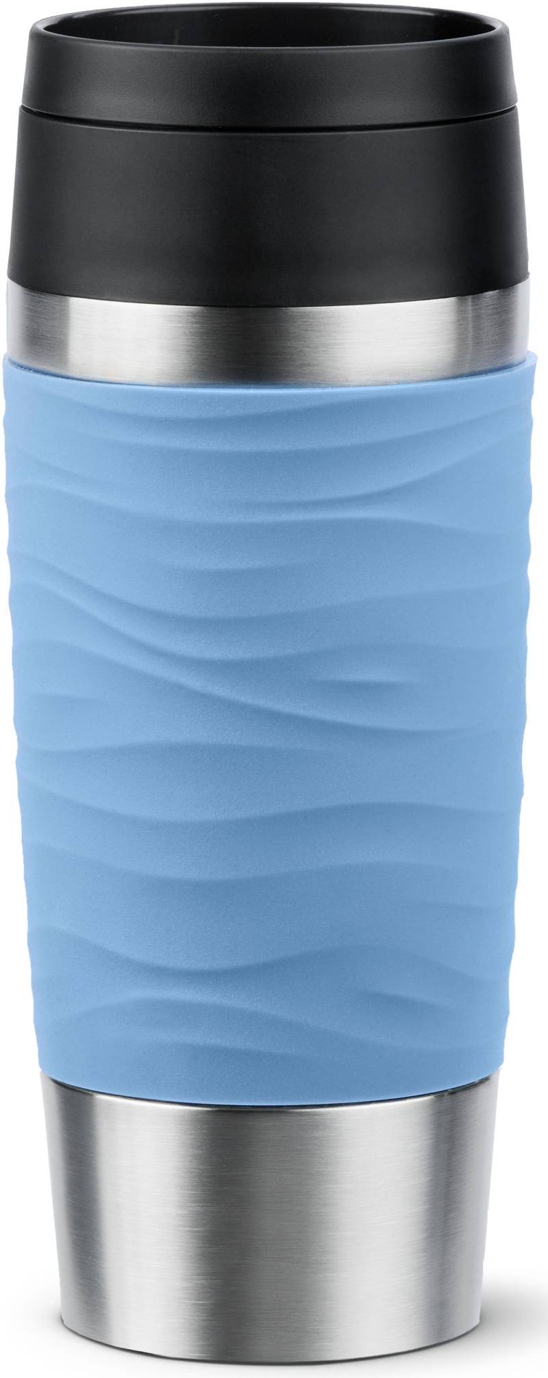 Emsa Thermobecher "Travel Mug Classic Wave" 100% dicht, spülmaschinenfest, 360-Trinköffnung von EMSA