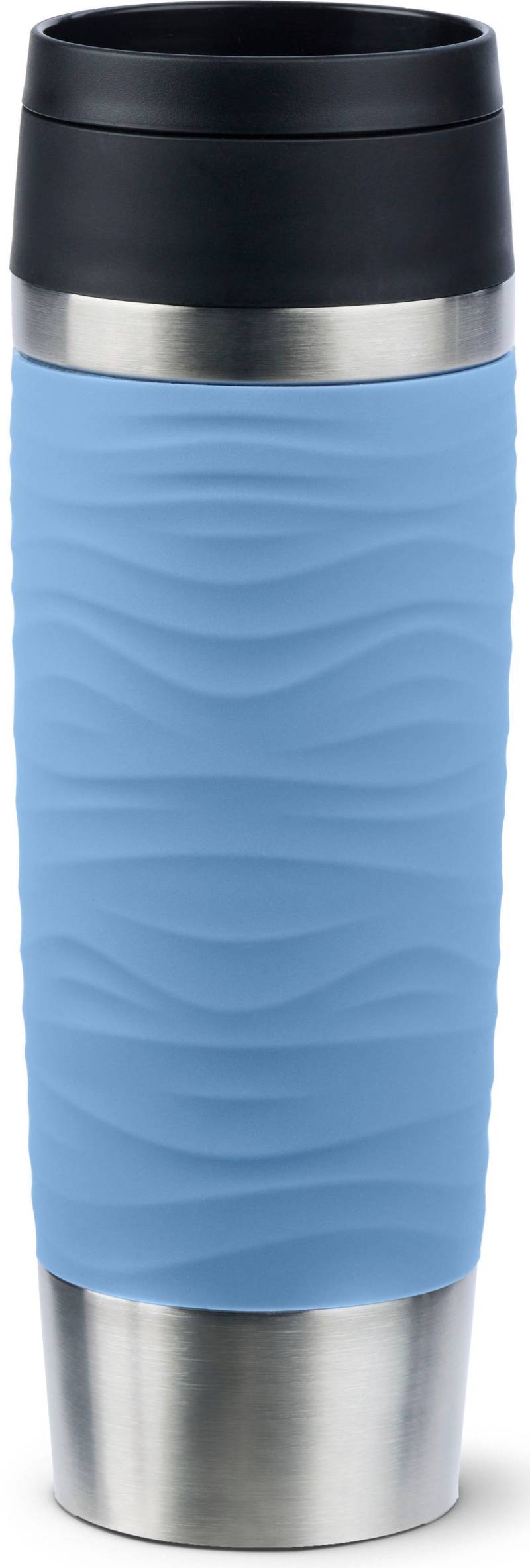 Emsa Thermobecher "Travel Mug Classic Wave" 100% dicht, spülmaschinenfest, 360-Trinköffnung von EMSA