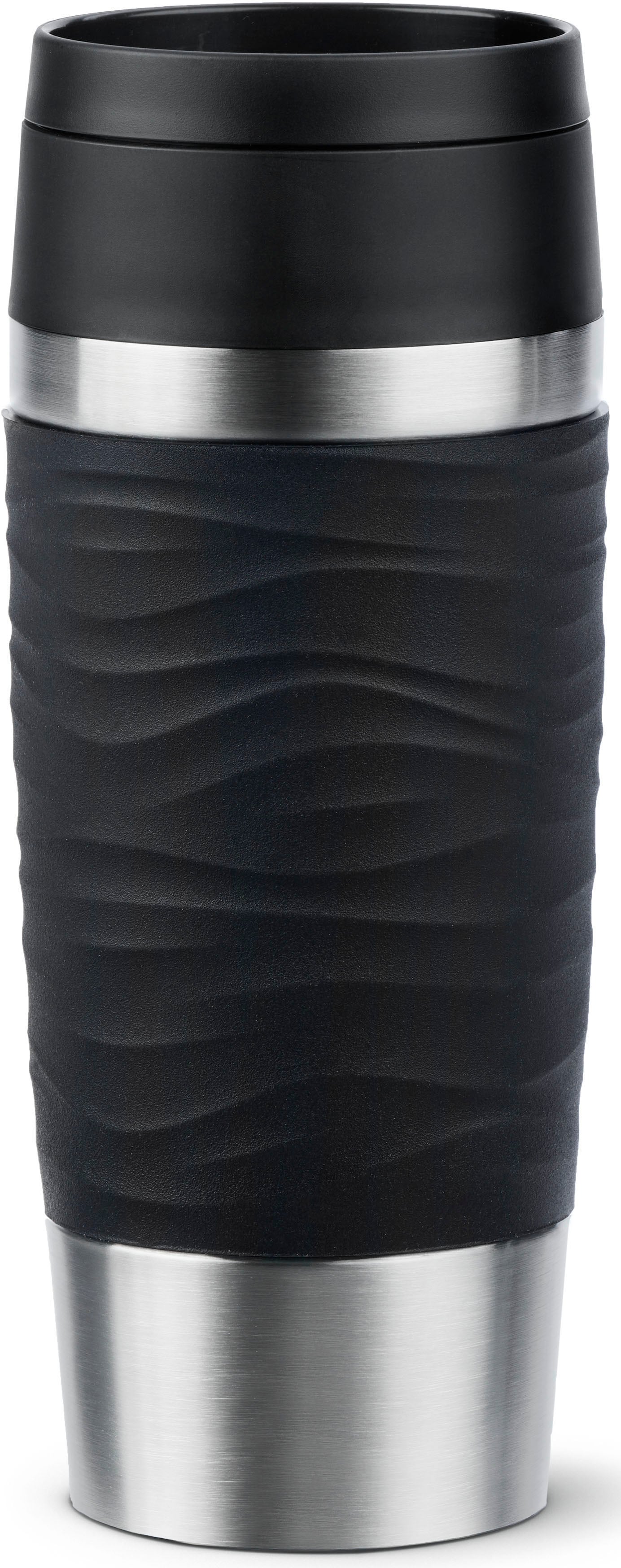 Emsa Thermobecher "Travel Mug Classic Wave" 100% dicht, spülmaschinenfest, 360-Trinköffnung von EMSA