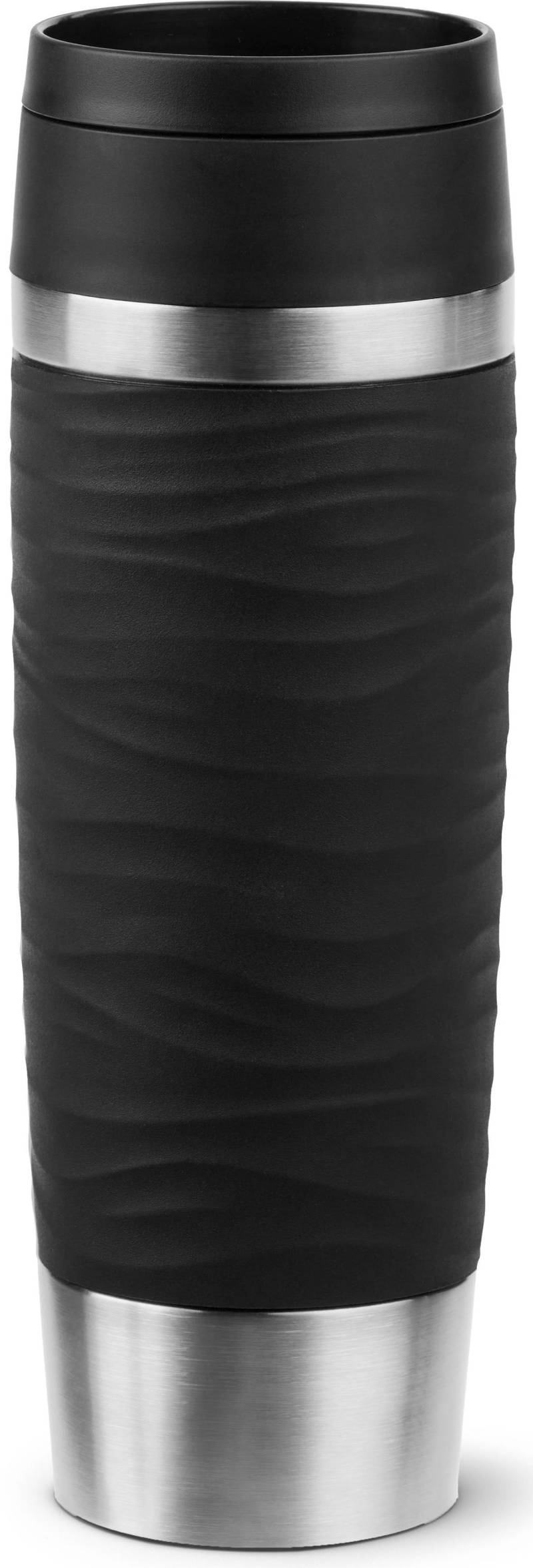 Emsa Thermobecher "Travel Mug Classic Wave" 100% dicht, spülmaschinenfest, 360-Trinköffnung von EMSA