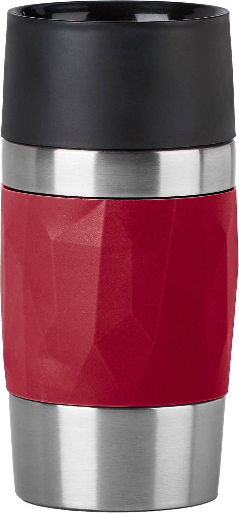 Emsa Thermobecher "Travel Mug Compact" 0,3L, Edelstahl, 3h warm/6h kalt, 360Trinköffnung, spülmaschinenfest von EMSA